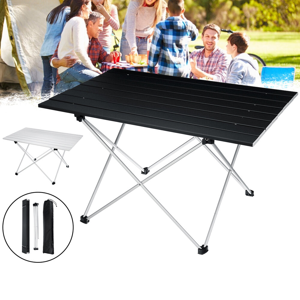 Összecsukható alumínium ötvözetű X alakú ultra könnyű kemping asztal grill, BBQ, tengerpart.
