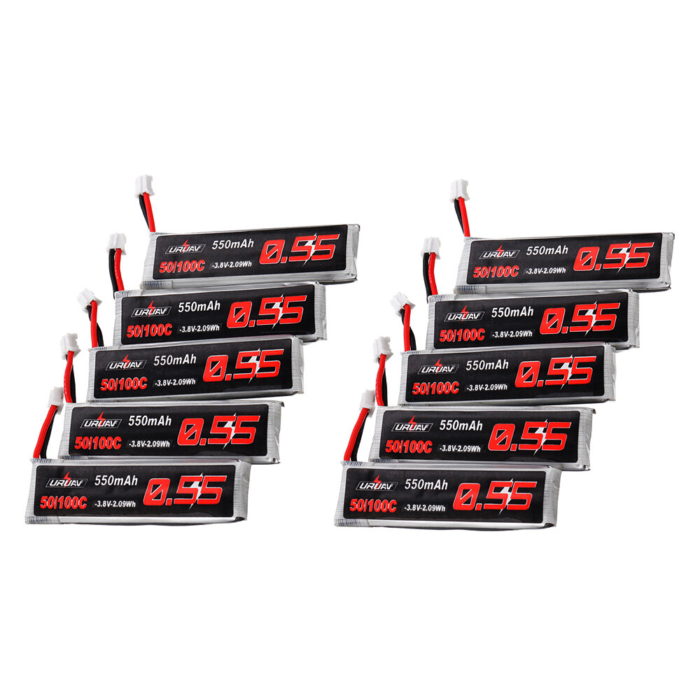 10 Stks URUAV 3.8 V 550 mAh 50/100 C 1S HV 4.35 V PH2.0 Lipo Batterij voor Emax Tinyhawk Kingkong / 