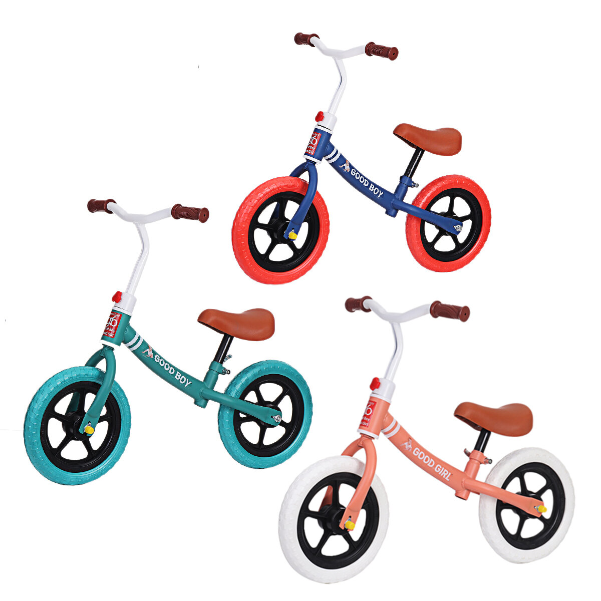 Kids No Pedal Adjustable Balance Bike Children Toddler Walker Bicycle Balance Training for Aged 2-7 Boys＆Girls Gifts