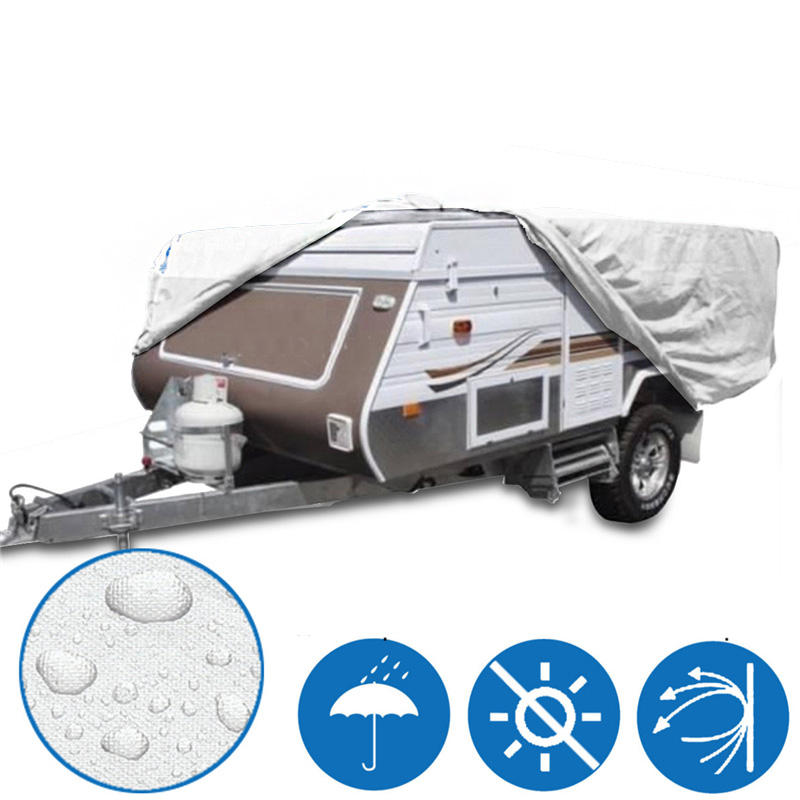 4.2x 2.2x 1.35m Outdoor Camping Trailer Waterdicht Cover Zon Regenstof Anti-UV Campervan Protector