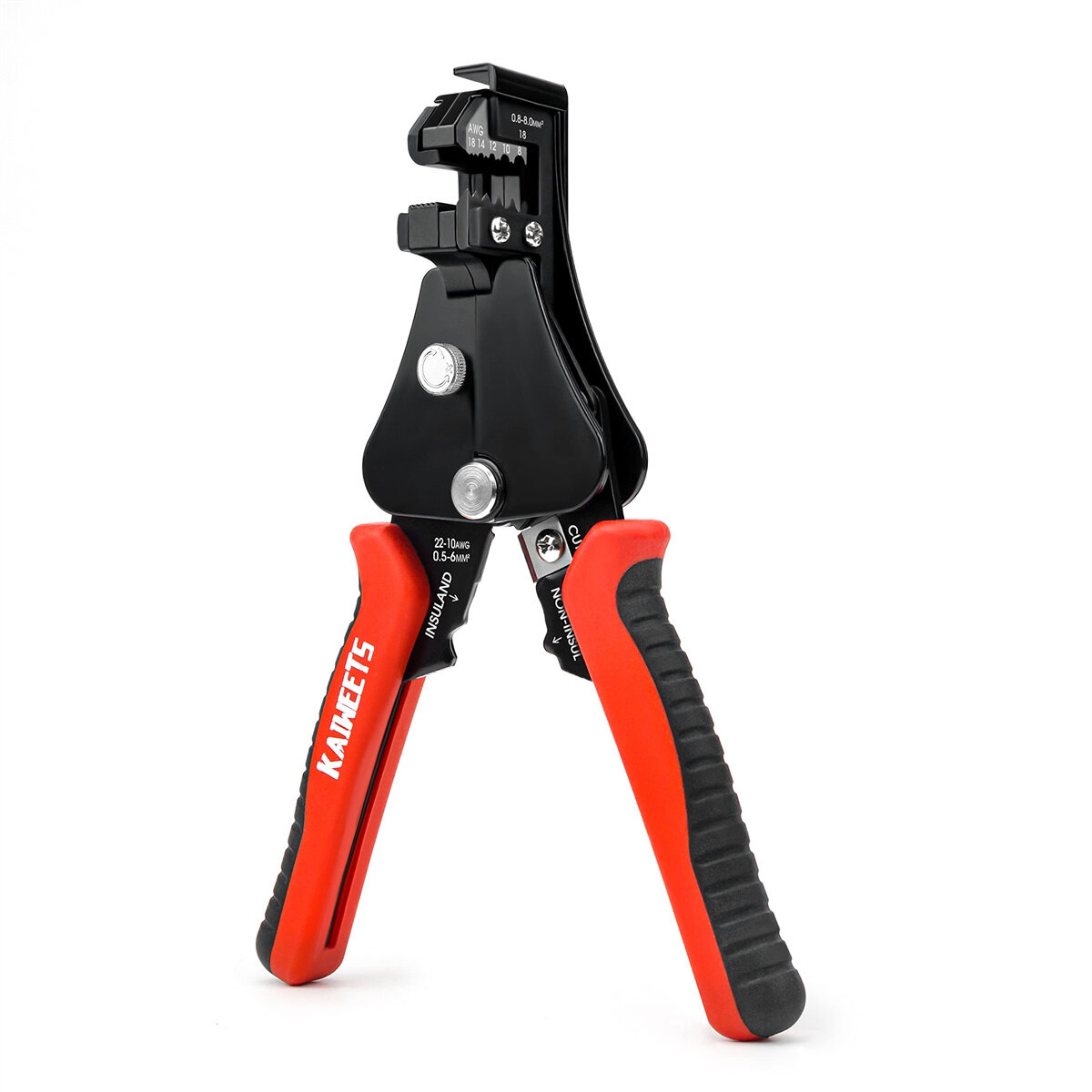 

[EU Direct]KAIWEETS KWS-113 3 in 1 Automatic Wire Stripper Cutter High-Strength Zinc Alloy Stripping 8-18 AWG Crimping 1