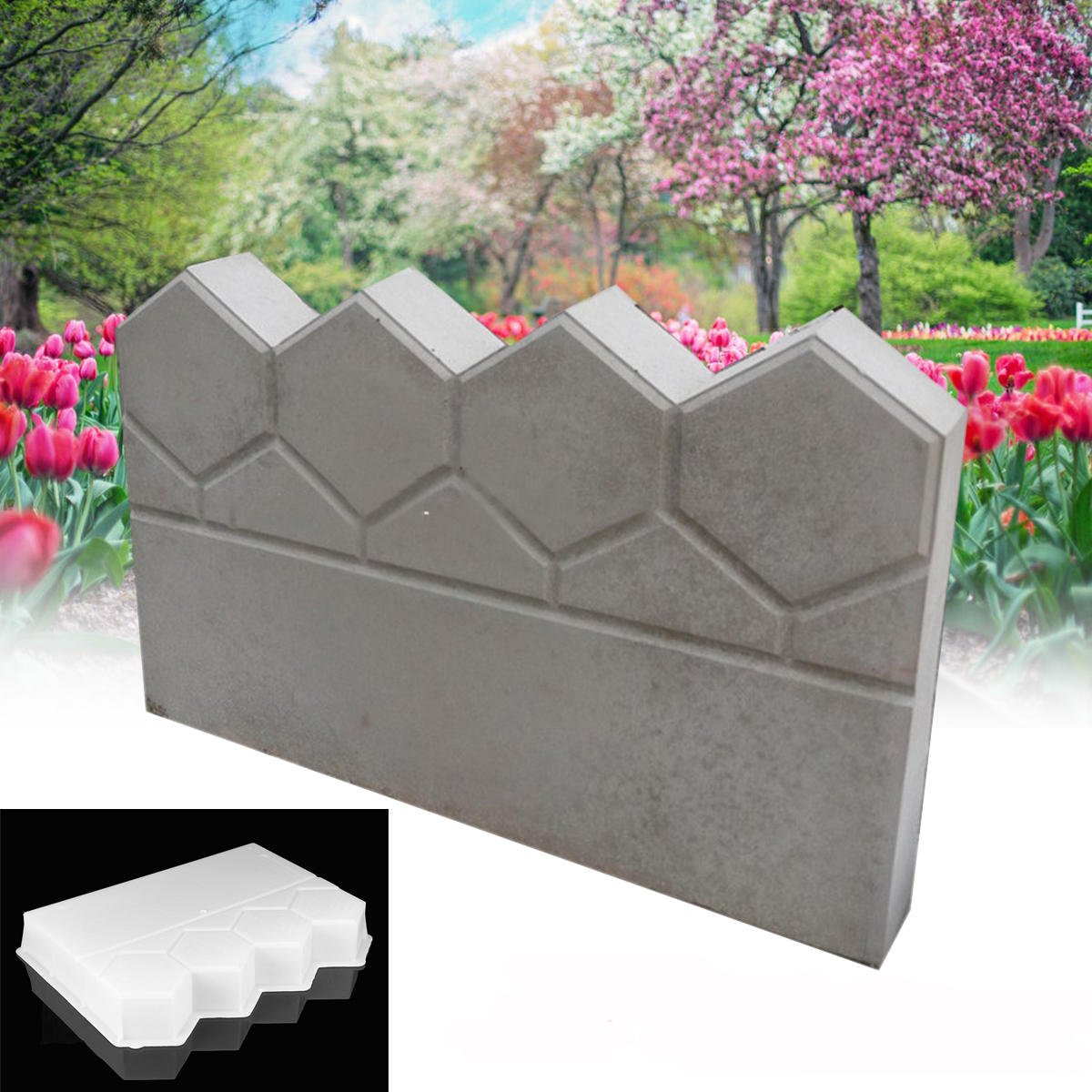 Molde do fabricante do trajeto do jardim Molde plástico do tijolo do cimento Pervious Canteiro de flores concreto Piscin