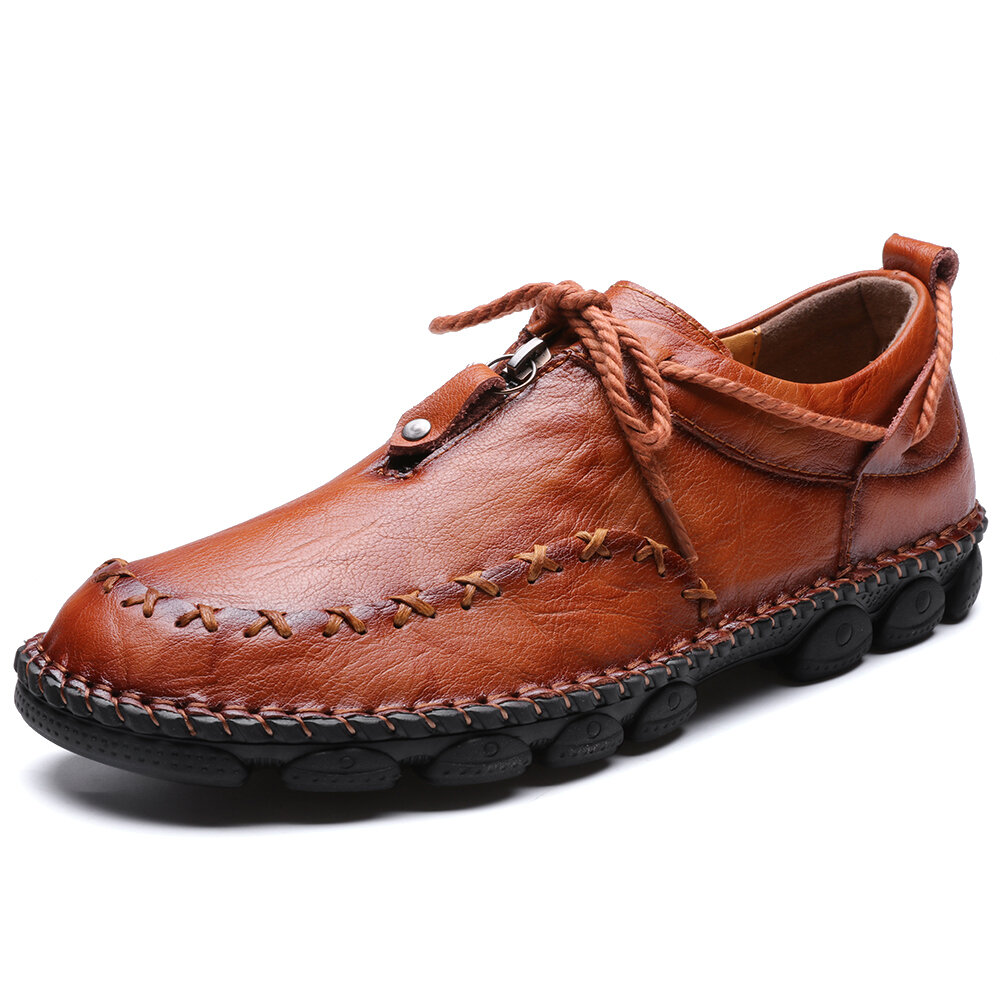 Cowhide Hand Stitching Casual Soft Business Driving Loafers