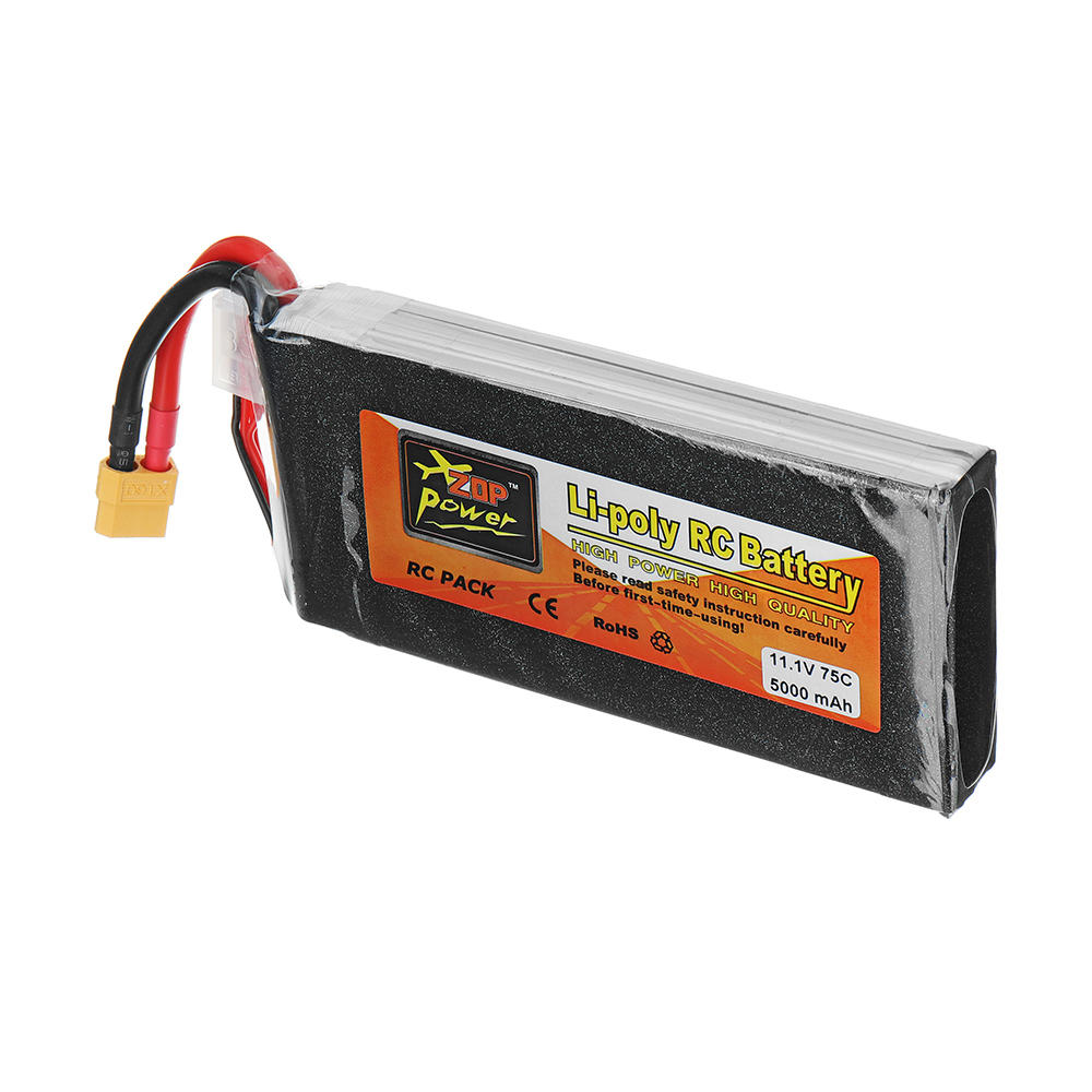 ZOP Power 11.1V 5000mAh 75C 3S Lipo-batterij XT60-stekker voor RC-model
