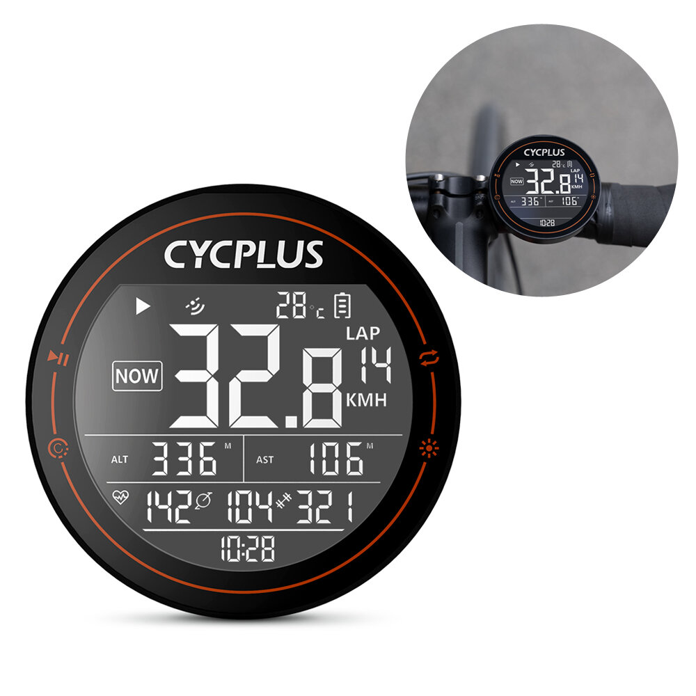 CYCPLUS M2 Fietscomputer ANT + GPS Bluetooth Smart Wireless Stopwatch Snelheidsmeter Kilometerteller Waterdicht Cyclocomputer Accessoires voor MTB Road Cycle