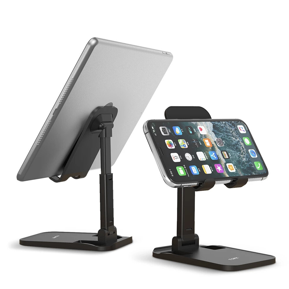 

TOPK D1 Universal Foldable Telescopic Height Adjustable Mobile Phone/ Tablet Holder Desktop Stand Bracket for Devices be
