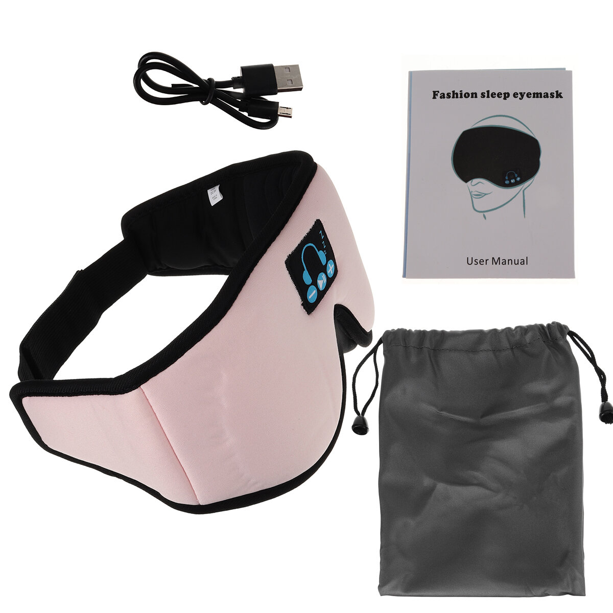 3D Music Sleep Eye Mask Wireless Bluetooth Headset Shade Cover Relax Blindfold