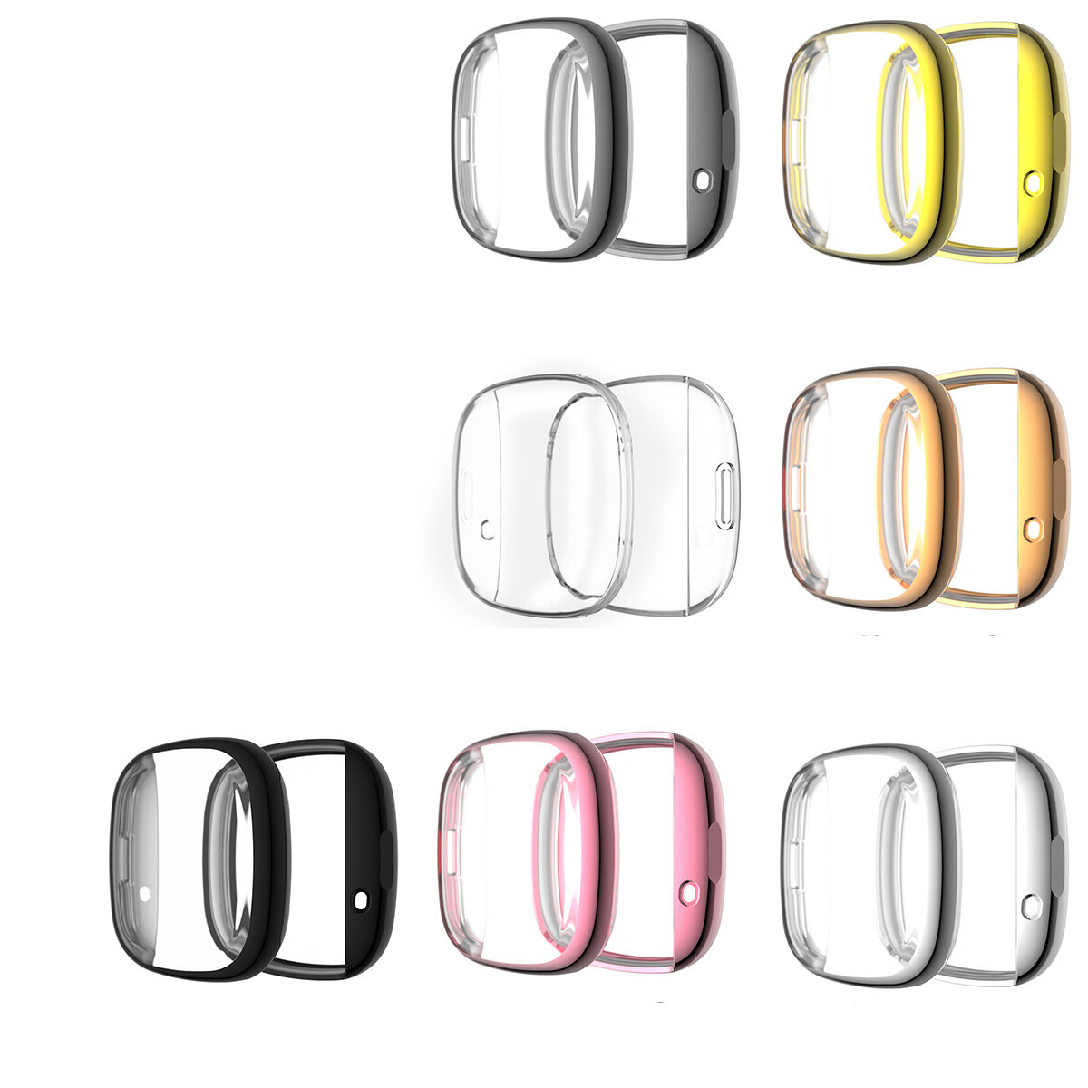 

Bakeey TPU Full Cover Watch Protector Чехол Чехол для умных часов Fitbit Versa 3 Sense