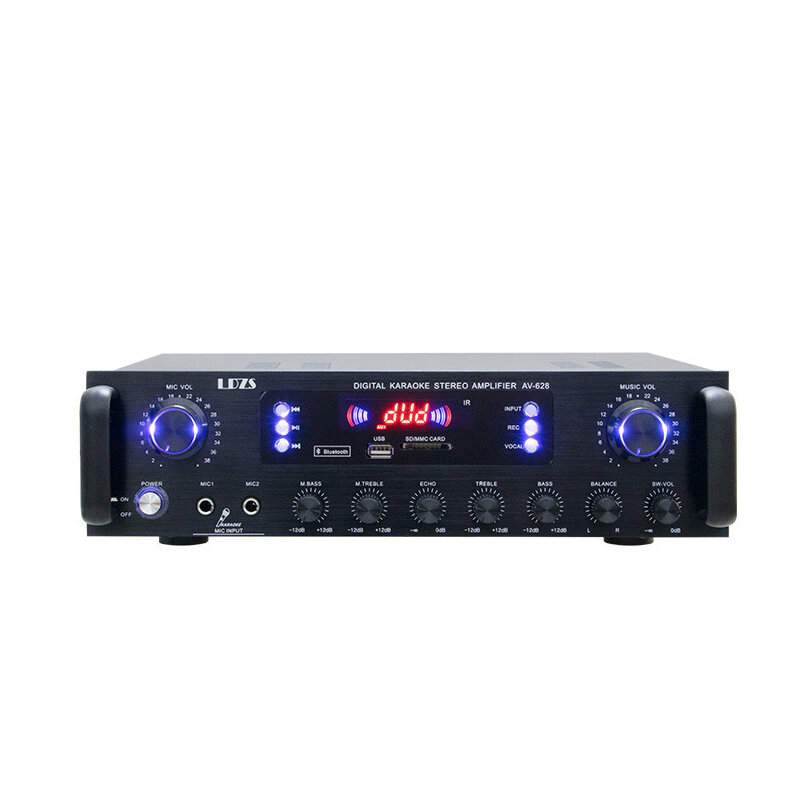 

LDZS AV-628 4Ω 200W bluetooth 5.0 Power Amplifier Subwoofer 2.1 Channel Home Theater Amplifiers Heavy Bass Lossless Hifi
