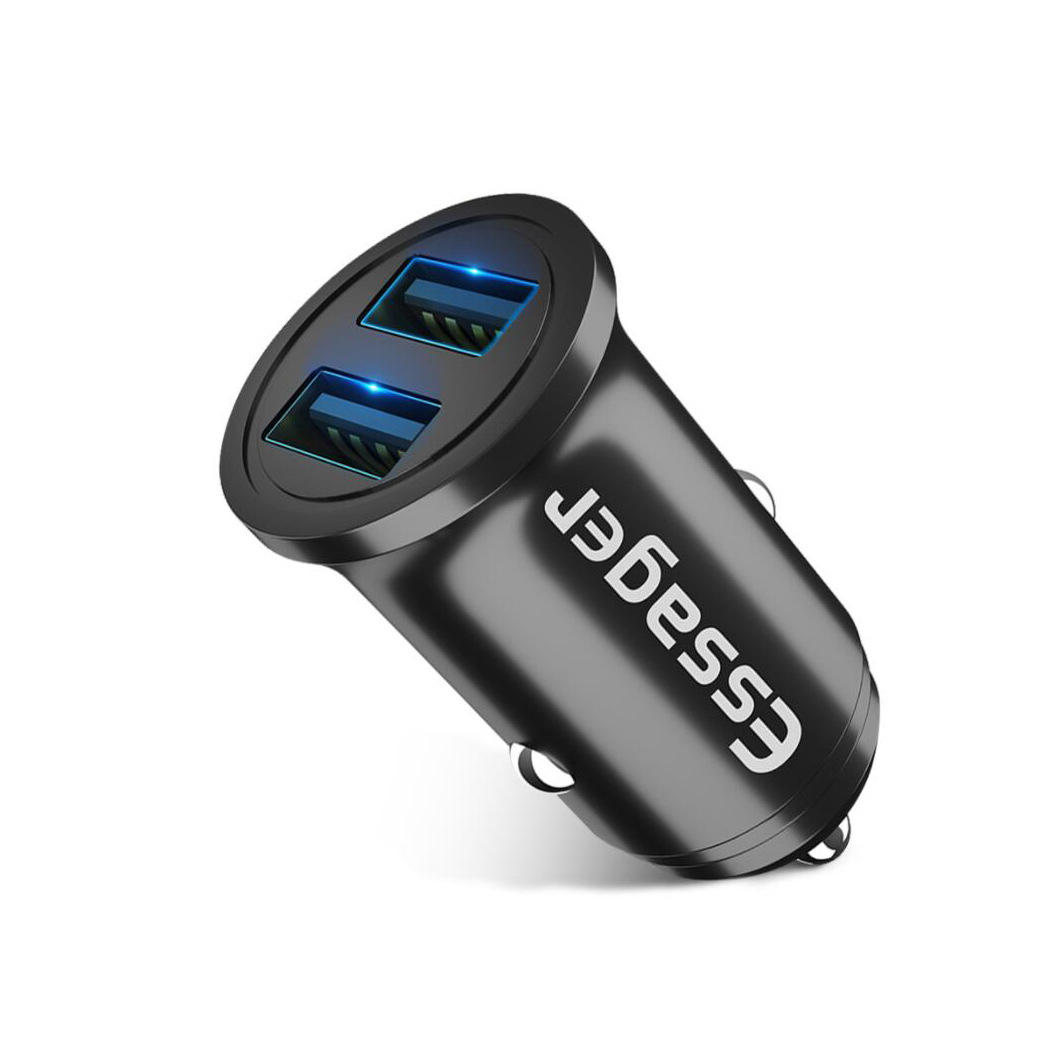 

Essager 4.8A Dual USB Port Fast Charging Mini LED Light Car Charger For iPhone X XR XS Max HUAWEI P20 Mate 20 Mi8 Mi9 S9