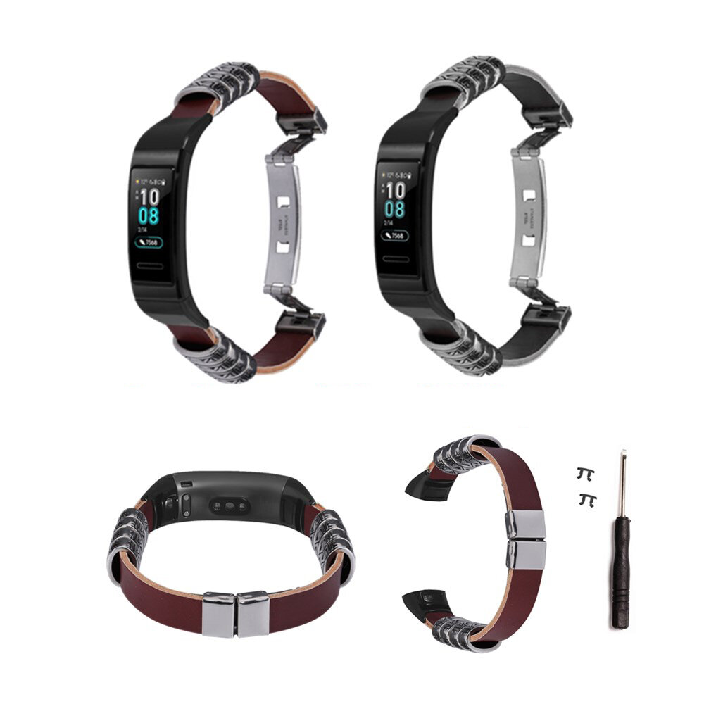 Bakeey Watch Band Retro Double Press Butterfly Buckle Watch Strap for Huawei Honor Band 3 / Band 3 Pro
