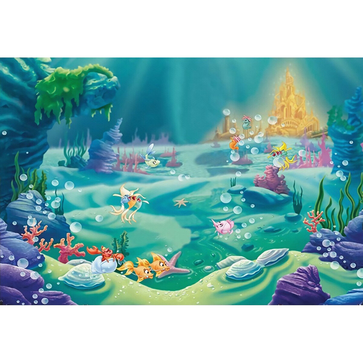 

5x3FT 7x5FT 9x6FT Underwater Castle Fish Studio Photography Backdrops Background