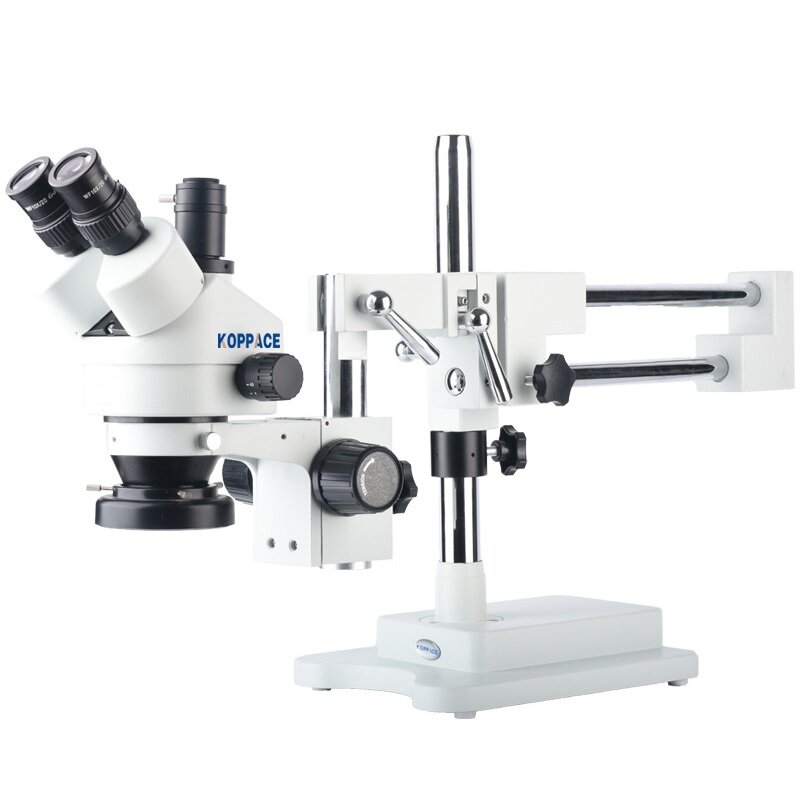 

KOPPACE 3.5X-90X Double-arm Stereo Microscope Trinocular Continuous Zoom Microscope Mobile Phone Repair Microscope