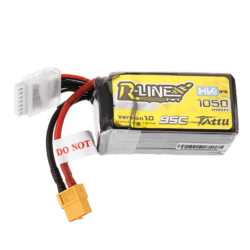 

Gens ACE 22.2V 1050mAh 95C 6S Lipo Battery XT60 Plug for Cinewhoop Shendrones FPV RC Racing Drone