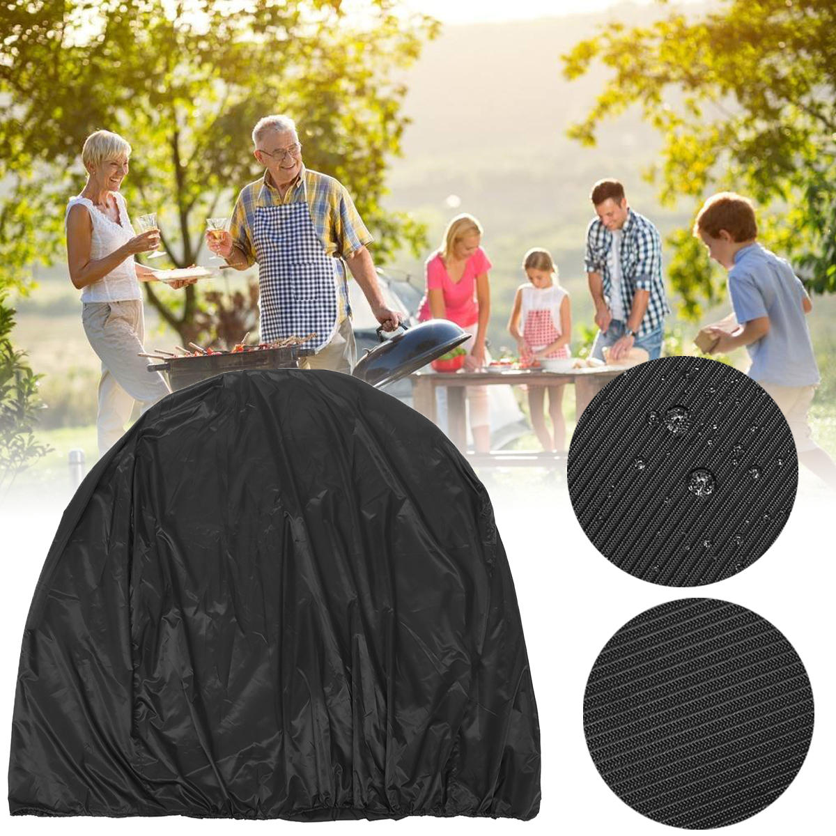 Cubierta de parrilla para barbacoa de 134x64,7x149,3 cm para exteriores, camping y picnic. Protege de la lluvia, el polvo, los rayos UV y la humedad.