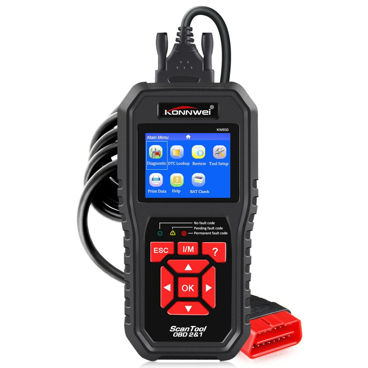 KONNWEI KW850 OBDII/EOBD Scanner Diagnostic Instrument Code Reader for Car Repairing