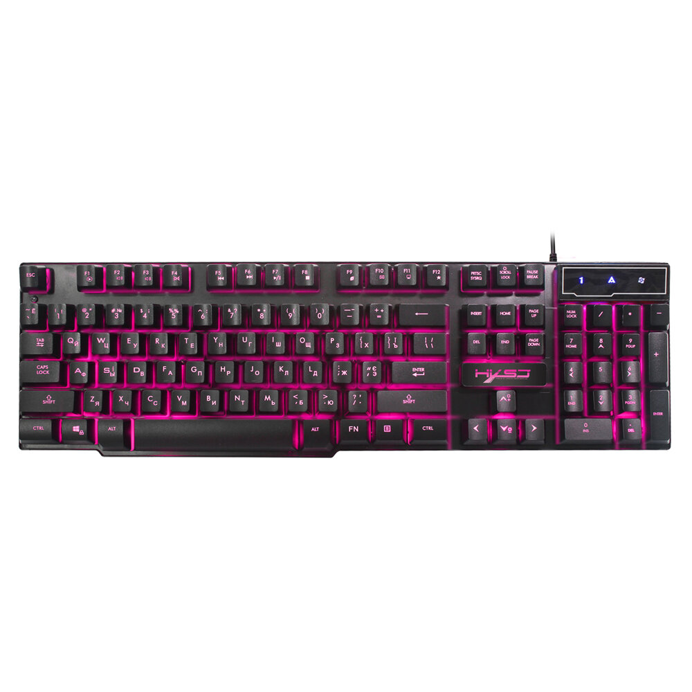 

HXSJ R8 Wired Russian Gaming Keyboard 104 Keys 3 Colors LED Backlight Keyboard for Computer Laptop PC Gamer