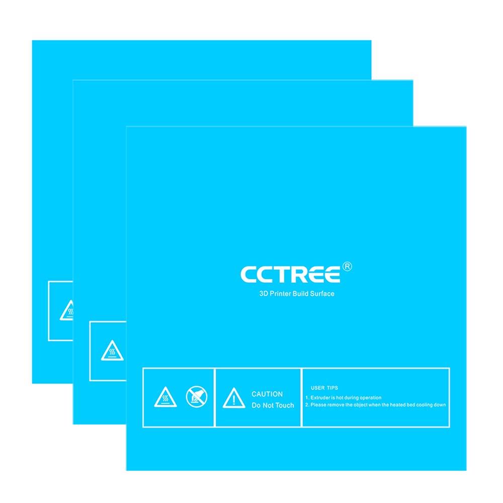 CCTREE® 3Pcs / Pack 310 * 310mm أزرق اللون يسخن سرير ملصق ل 3D طابعة Reprap