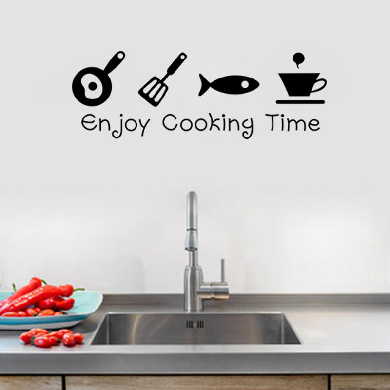 Cartoon?Enjoy?Kooktijd?Keuken?Muursticker?PVC Muurschilderingen Stickers Stickers Achtergrond Interi