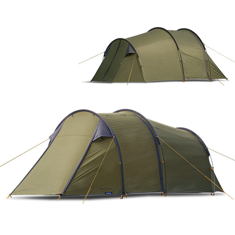 Tenda da campeggio doppia Naturehike impermeabile per famiglia e moto, tenda da viaggio a conduzione autonoma, ombreggiatura solare e antivento