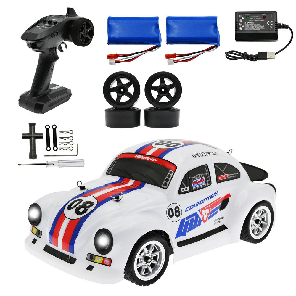 UDIRC 1608/1608 PRO RC Car Drift Two Battery Brushed/Brushless RTR 1/16 2.4G 4WD LED Light High Speed 40km/h Vehicles Models