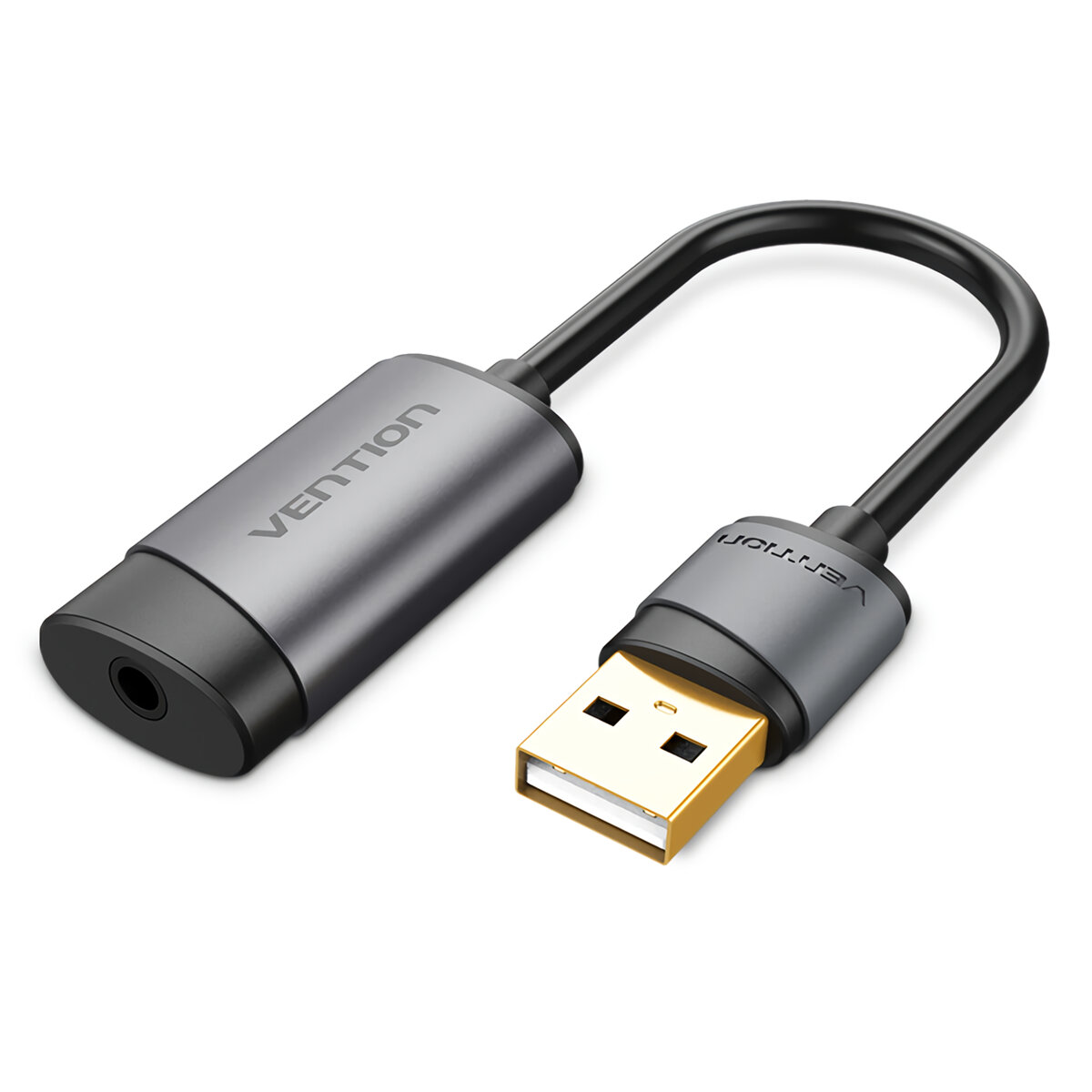 Vention CDJHB USB externe geluidskaart USB naar AUX-aansluiting 3,5 mm koptelefoon adapter audio mic