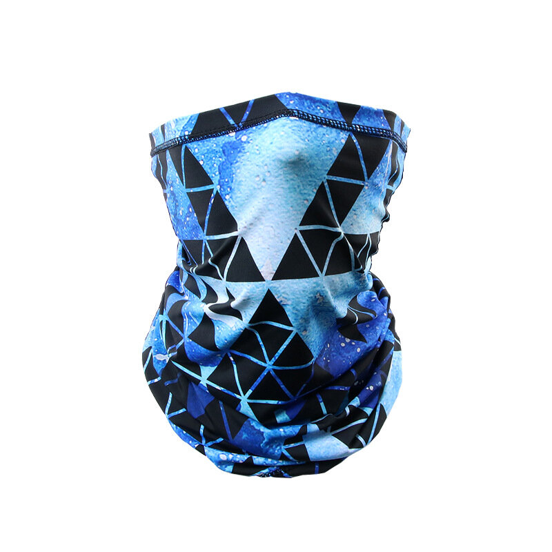 3D Print Ear Covering Face Mask Dustproof Riding Scarf Ice SilkFishing Sunproof Breathable