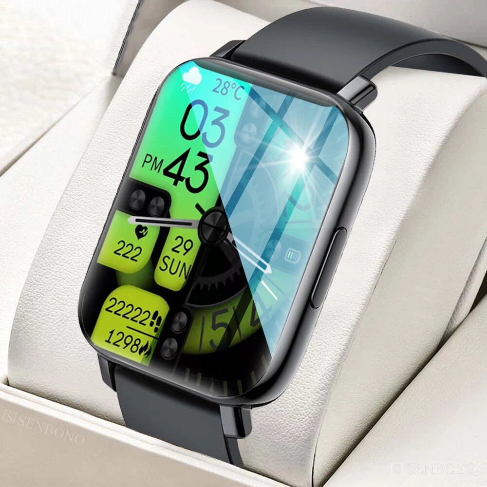 SENBONO GTS 1.70 inch Full Touch Screen Heart Rate Monitor SpO2 Blood Pressure Measurement Multi-Dial IP68 Waterproof 20