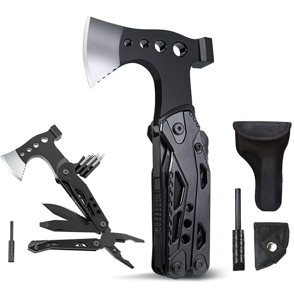

Multifunctional Ax, Pliers, All-in-One Tool Stainless Steel Compact Portable Lightweight Ergonomic Handle Ideal for Outd