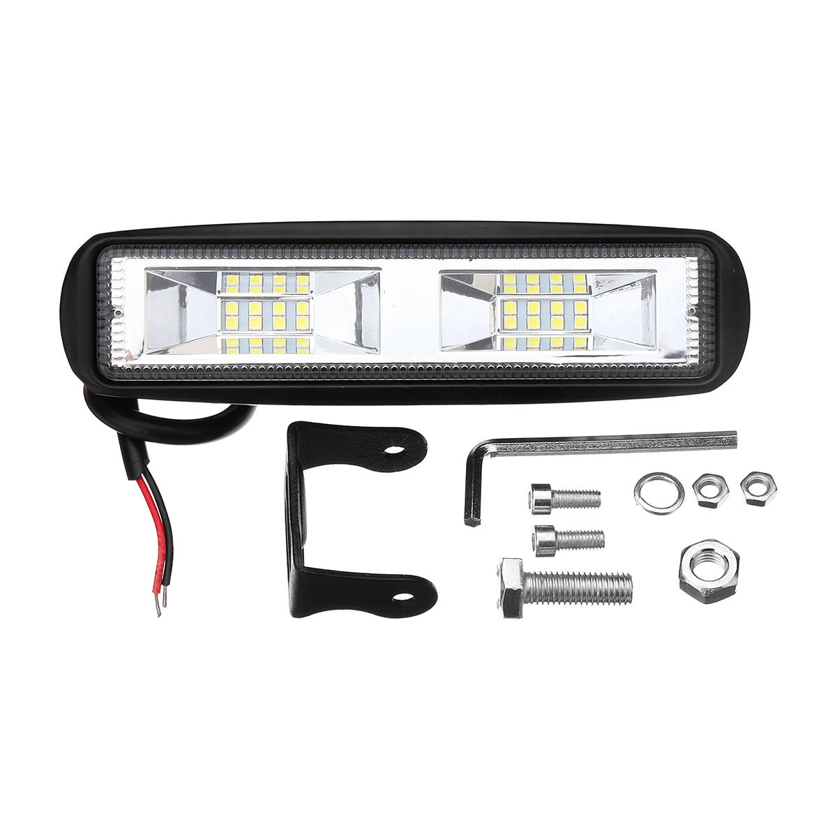6 inch 48W 16 LED Work Light Flood Beam Bar Car SUV OffRoad Driving Fog Lamps CC