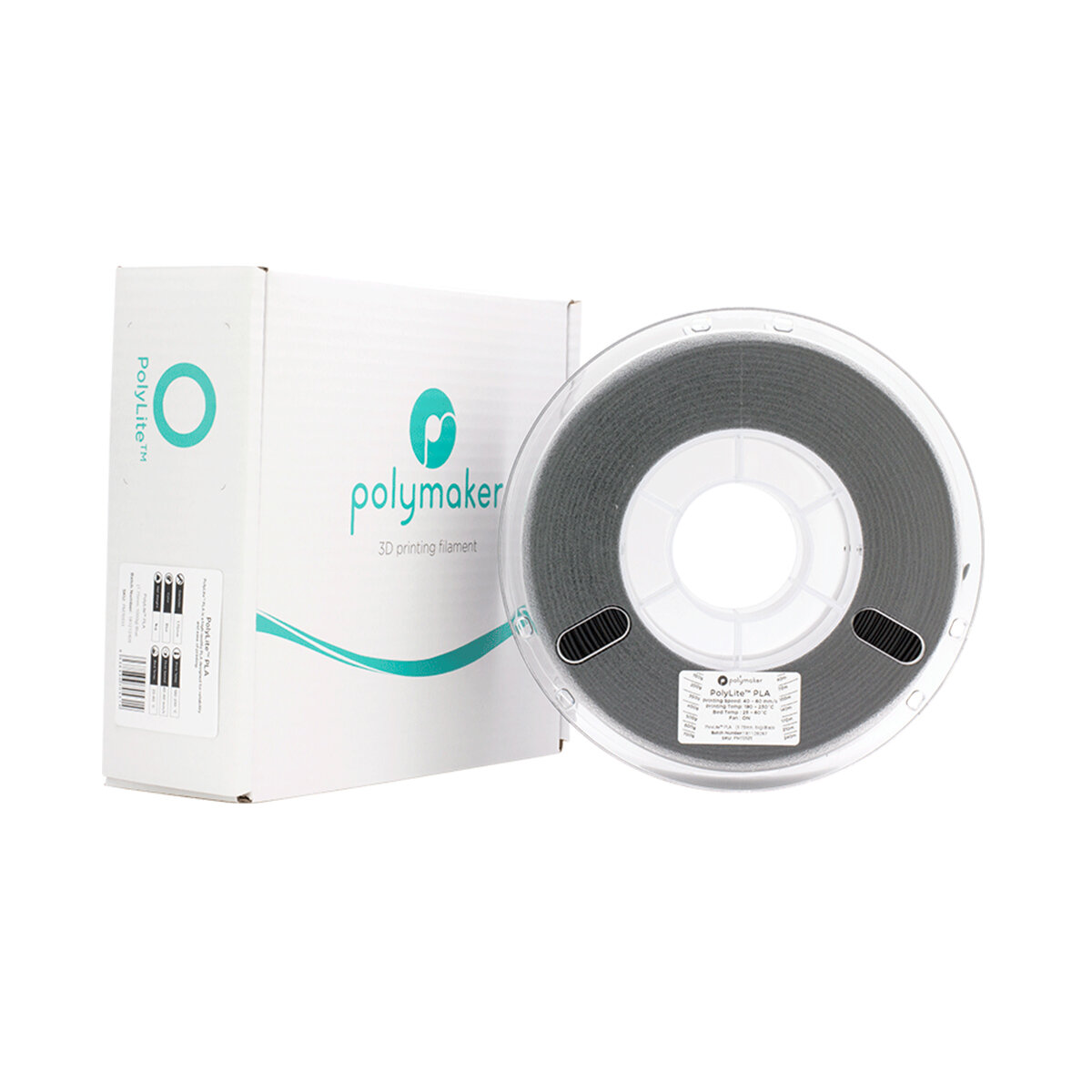 PolyLite Polymaker 1.75mm PLA 750g/RollBlack/White/Grey 3D Printer Filament