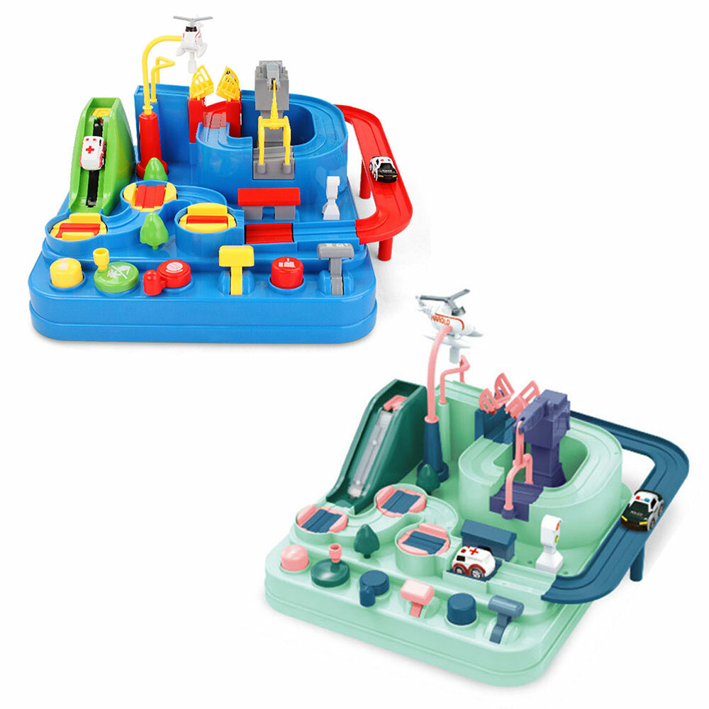 Montessori Spoorweg Speelgoed Voor Kinderen Van 2 tot 4 Jaar Avontuurlijk Spel Speelgoed Voor Jongens Verjaardagscadeau Kinderparkeerplaats Speelgoed