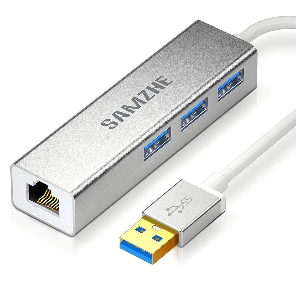 

SAMZHE 3 порта USB3.0 концентратор разветвитель RJ45 Gigabit Ethernet адаптер проводной сетевой адаптер конвертер для но