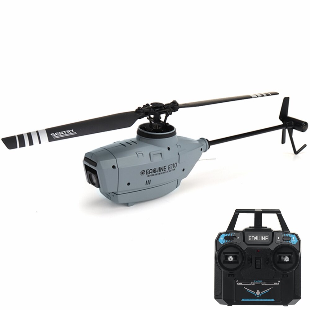 Eachine E110 2.4G 4CH 6-Axis Gyro 720P Camera Optical Flow Localization Flybarless Scale RC Helicopter RTF