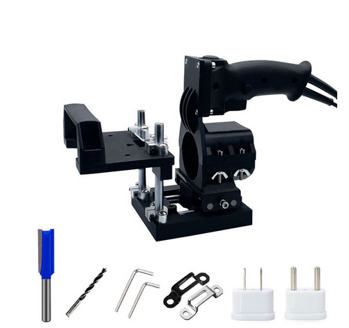 

Mortising Jig For Woodworking Trimming Machine 2 in 1 Slotting Bracket Invisible Fasteners Punch Locator Linear Track DI