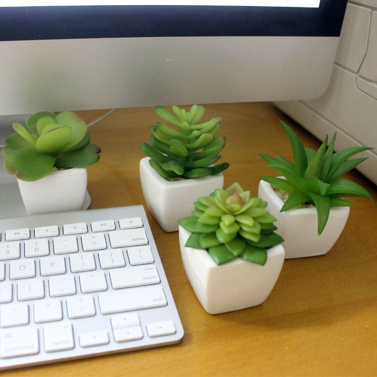 Simulatie Mini Plant Kleine Pot Vier Kleuren Optioneel