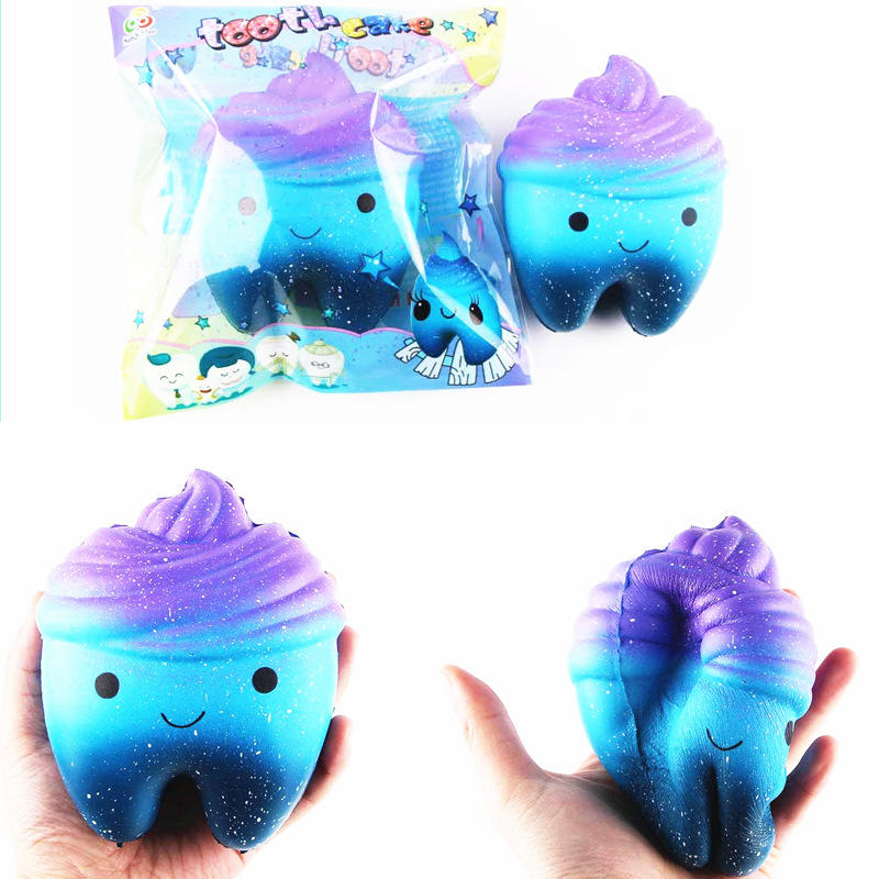 

Sanqi Elan 11.8cm Звезда Cute Teeth Cake Soft Squishy Super Slow Rising Original Packing Kid Toy