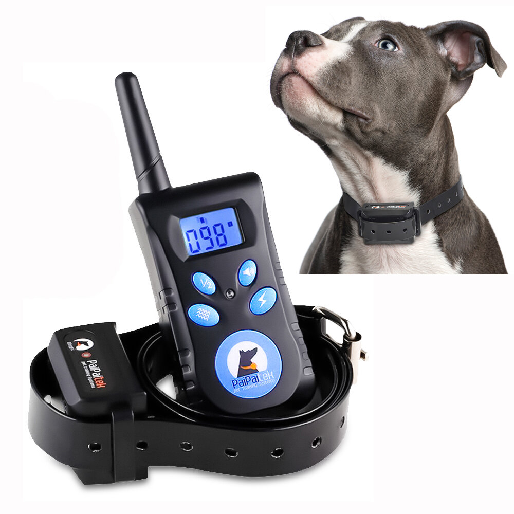

PaiPaitek PD 520C-1-TIO 2 in1 Beep Shock Vibration Anti Barking Collar Remote Dog Pet Training Collar - Black