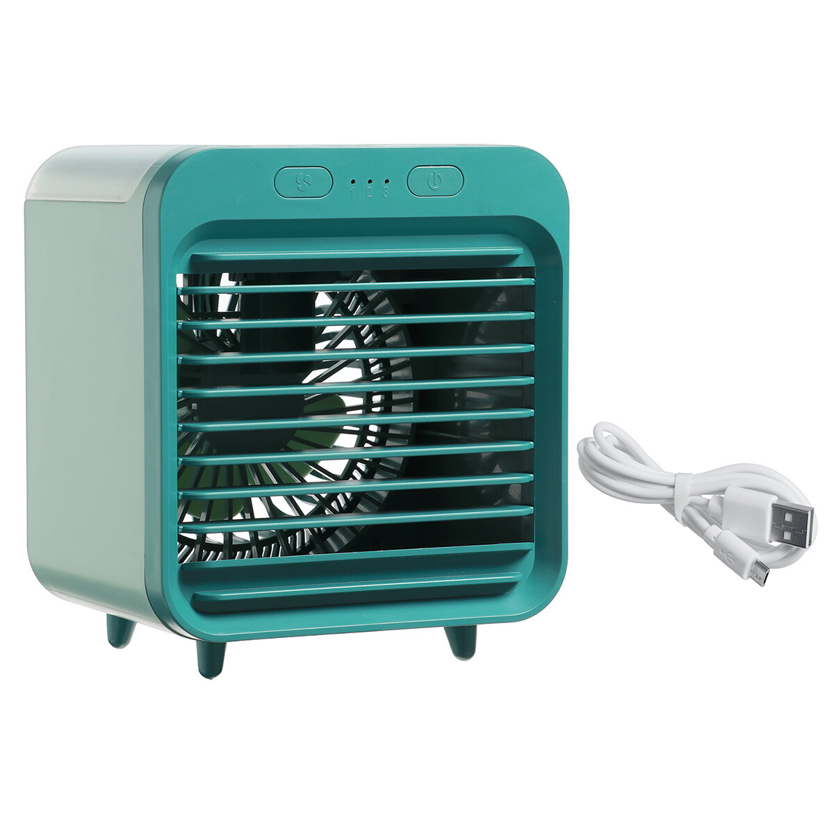 

Portable Mini Personal Air Conditioner Desktop Fan Space Cooler USB Rechargeable 3 Gears Air Cooling Fan
