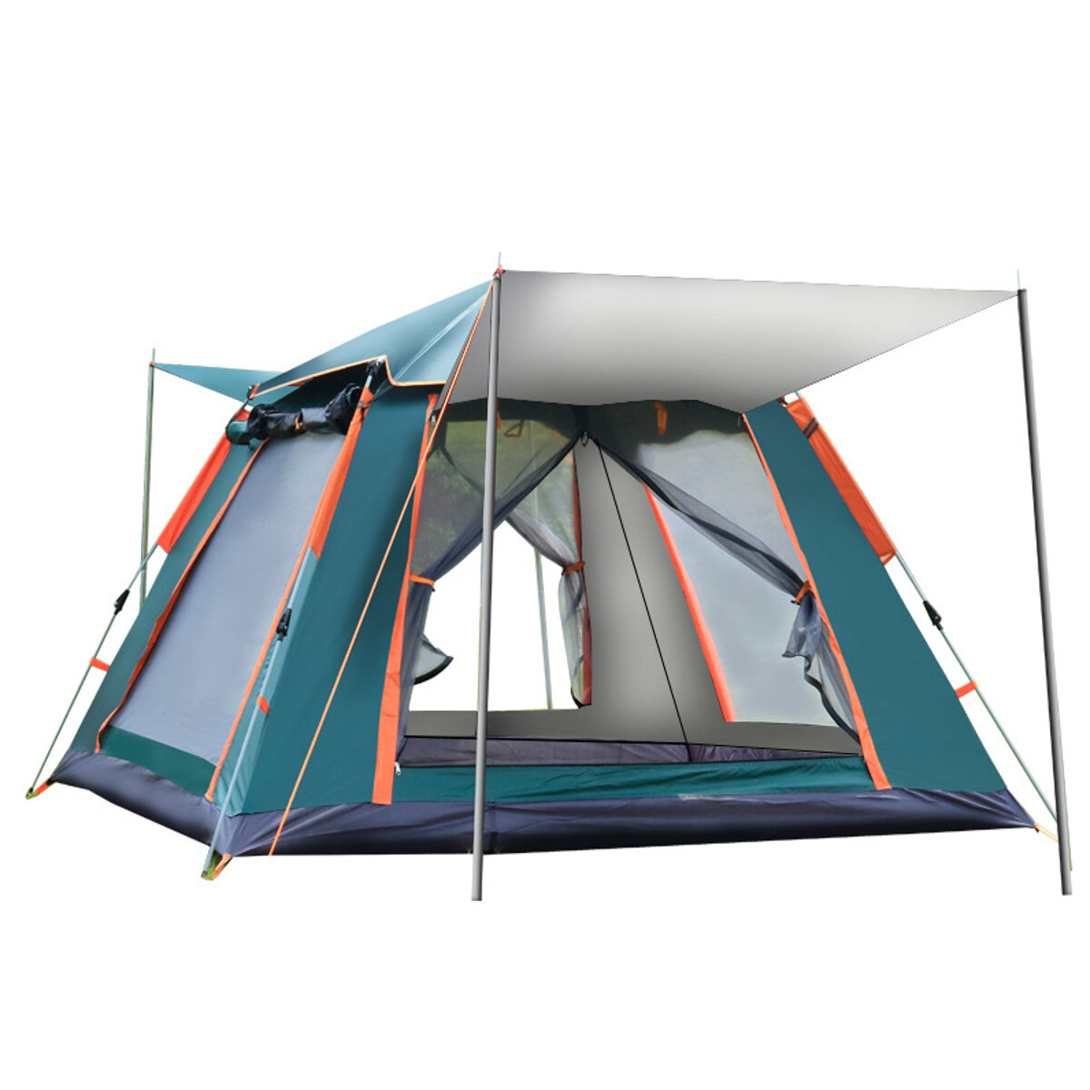 IPRee® 6-7 People Fully Automatic Tent Silver Glue Outdoor Camping Family Picnic Travel Tent