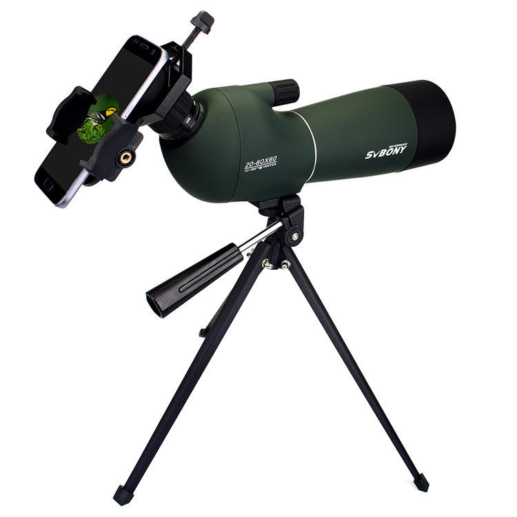 IPRee® 20-60x60 Zoom Monoculair HD Optiek BK7 Bird Watching Spotting Telescope + Statief + Telefoonhouder  