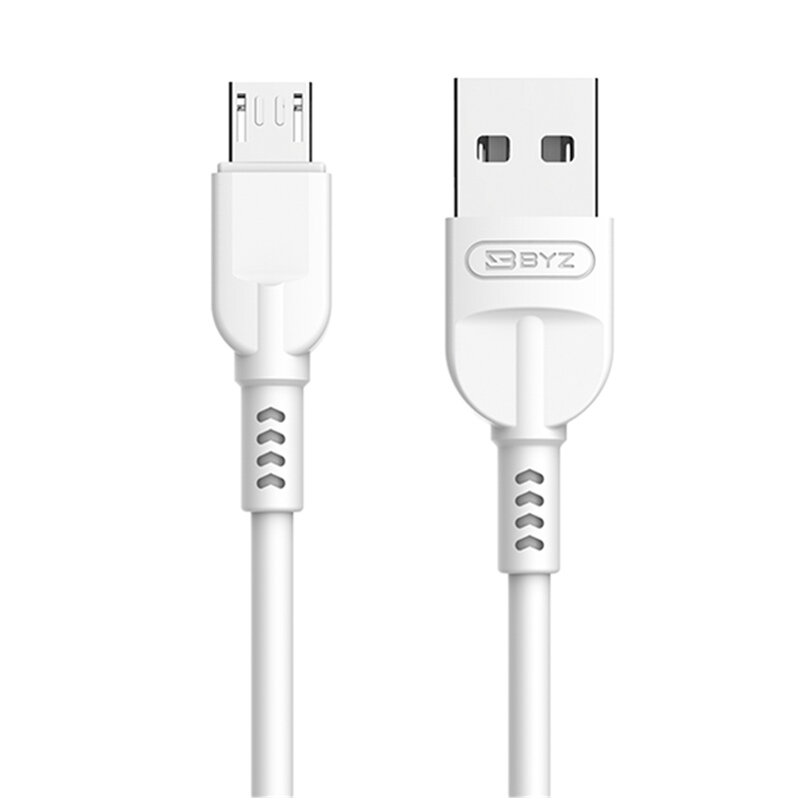 

BYZ BC-008 1M Micro USB/ Type-C PVC 2.4A Fast Charging Data Cable for Samsung Galaxy Note S20 ultra Huawei Mate40 OnePlu