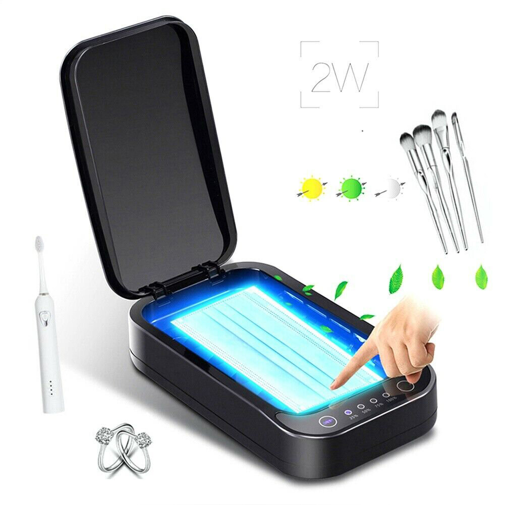 A01 Multifunction Double UV Phone Watch Disinfection Sterilizer Box Face Mask Jewelry Phones Cleaner