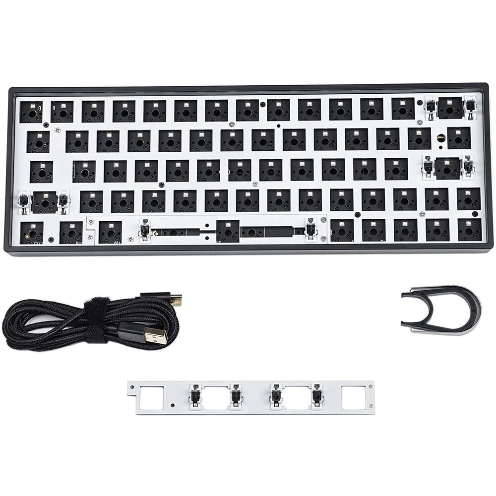 SKYLOONG GK64X GK64XS Keyboard Kit RGB Hot Swappable 60% Programmable bluetooth Wired Case Customized Kit PCB Mounting P