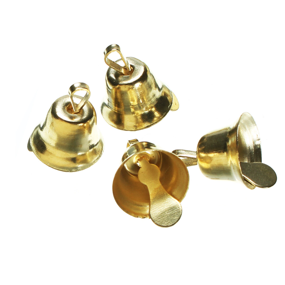 120 stks Metalen Bel Set Gouden Mini Ring Bel Sieraden Hangers Wind Chime Kerstboom Decoratie Access