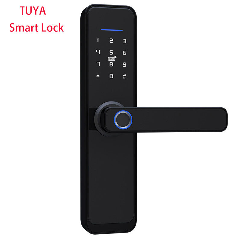 Tuya WiFi Smart Lock Core Cilinder Intelligent Security Deurslot Bluetooth Double Lock Body Encryptie met sleutels Werken met Smart Life APP