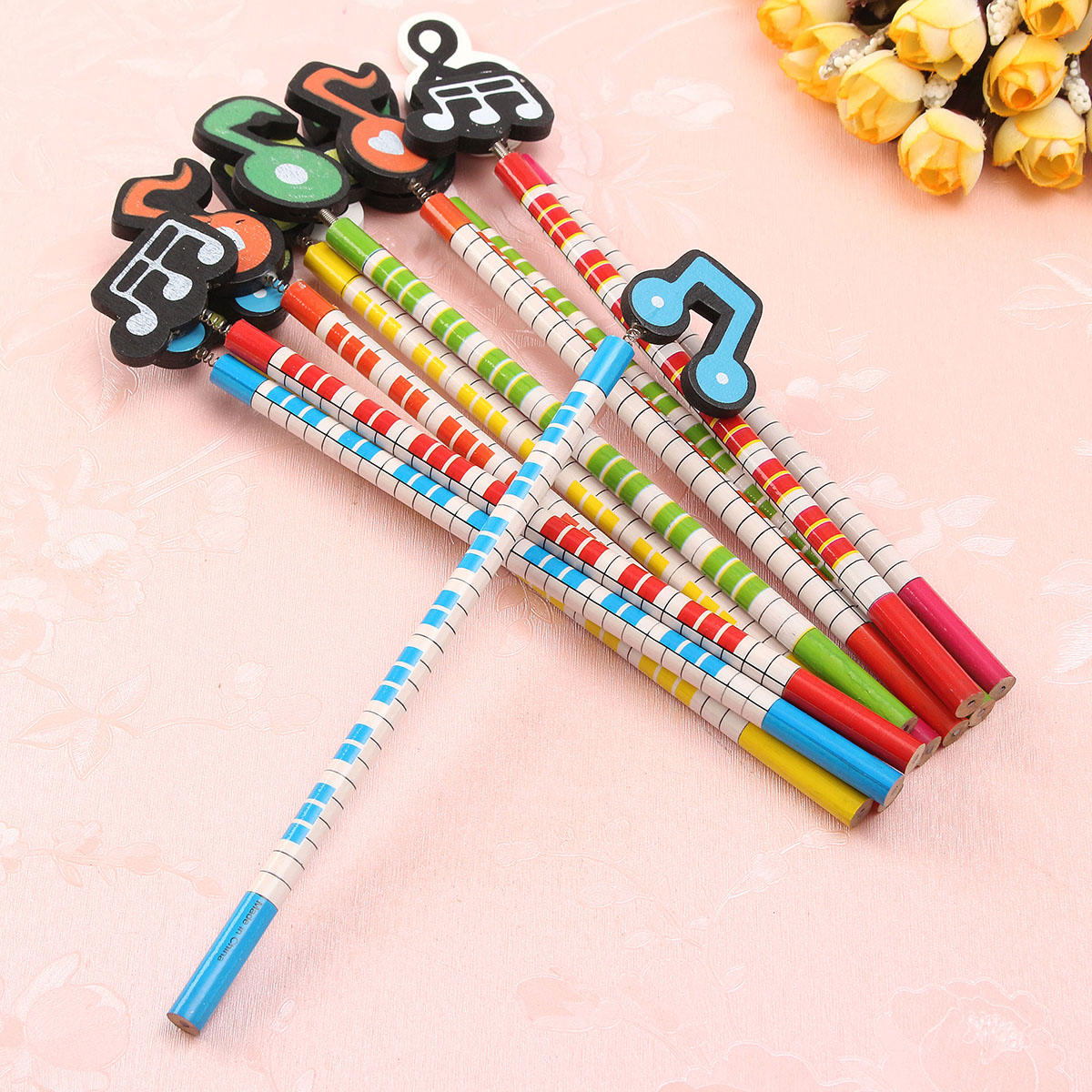 1Wooden Pencils Musical Note Patterns Cartoon Pencils Writing Painting Stationery Gifts for Children, Banggood  - buy with discount