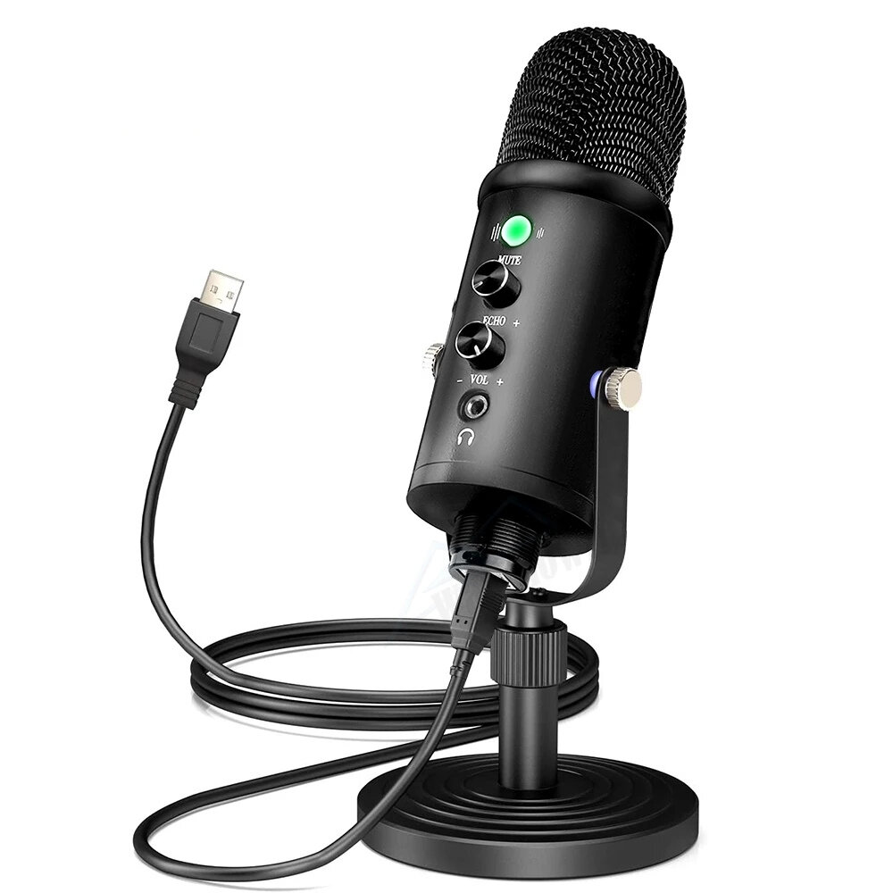 

Bakeey BM898 Metal USB Mic Condenser Microphone Recording for Laptop Windows Cardioid Studio Recording Vocals Voice Over