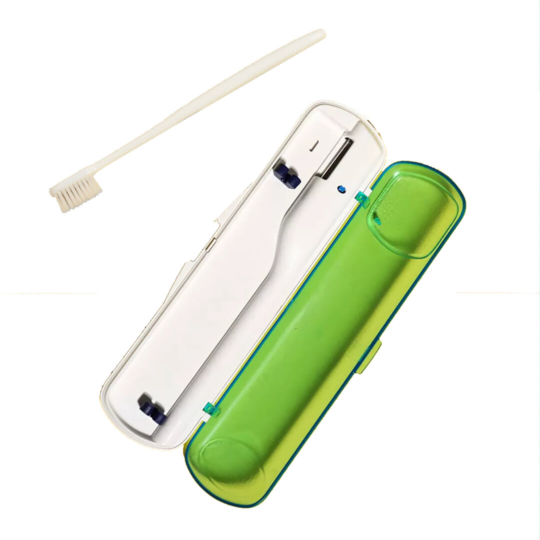 アウトドア旅行用ポータブル歯ブラシ収納ケース、UV歯ブラシ殺菌器、口内衛生用家庭用クリーン。