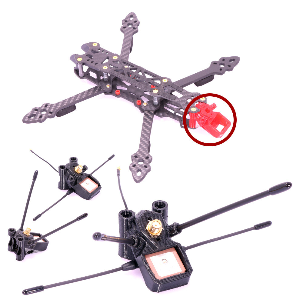 Geprc Mark4 Spare Part 3D Printing TPU GPS Mount with T Antenna Fixing Base Support BN-180 TBS CRSF Immortal T V2 Antenn